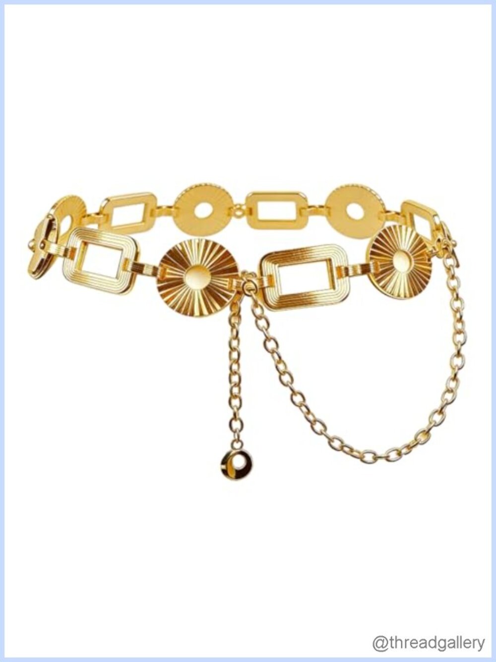 Metal Chain Waist Belt Body Chain Adjustable Dress Trousers Accessory